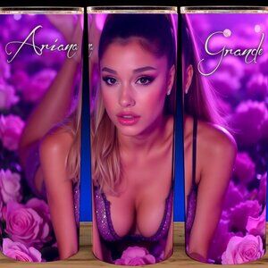 Ariana Grande Purple Rose Cup Mug Tumbler 20oz